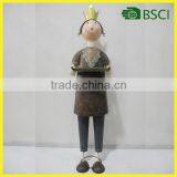 56.25 Inch High Boy and Girl Holding Tray Figurine Yard Garden Decoration Boy Garden Statue Molds thumbnail-2