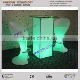 Fancy Luminous Led Acrylic Cocktail Table and Chair for Sale