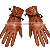 fashion leather glove for ladies