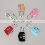 Colored 3 Digit Zinc Alloy Decorative Travel Password Small Locks thumbnail-3