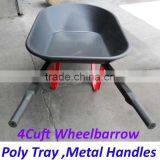 America 4Cuft Poly Tray Metal Handles Wheelbarrow for Gardenning thumbnail-3