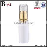 15ml 20ml White PP Plastic Travel Cosmetic Bottles Supplier With Gold Aluminum Screw Cap thumbnail-5