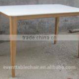18mm Thickness MDF White Color Wooden Dining Table for Living Room thumbnail-3