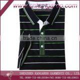High Quality Mercerized Cotton Striped Mens Sports Polo Shirts thumbnail-1