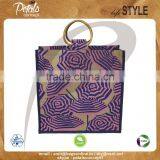 PP Laminated Jute Tote Bag With Padded Rope Handle & With Two Side Umbrella Print thumbnail-3