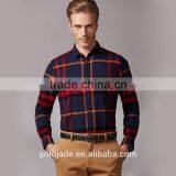 2015 Hot Sale Prints New Design Latest Shirt Designs for Men, Men's High Quality Grid Shirt thumbnail-1