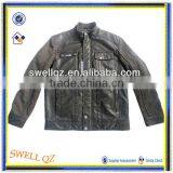 Fashion Design Men Fleece Leather Jacket thumbnail-1