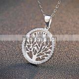 New Fashion Jewelry Simple Circular Design 925 Silver Pendant thumbnail-3