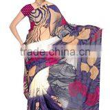 Digital Indian Printed Designer Styles Saree thumbnail-1