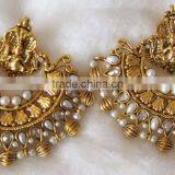 RAM LEELA Dangler Gold Tone Dangler TEMPLE EARRINGS thumbnail-2