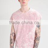MGOO Hot Design Fashion Tie Dye T Shirts Mens Batwing Sleeve Curved Hems Pocket T Shirt thumbnail-3