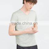 Causal Cotton v Neck t Shirt With Wholesale Price thumbnail-2