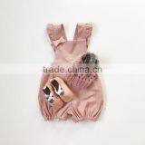 Breathable Style Girl Soft Pink Clothes Cotton Newborn Baby Romper thumbnail-1