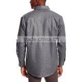 OEM Custom Latest Military Mens Casual Gray Oxford Shirt thumbnail-3