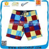 Men's Square Print 100% Polyester Microfibe Brushed Board Shorts Custom thumbnail-1