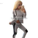 Womens Tracksuit Set 2016 Lady O Neck Long Sleeve Sweatshirt Tops Pants Suit Casual 2 Piece Set Women Sweat Suits Sweatsuit thumbnail-2