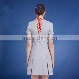 Custom Good Quality Fashionable Slim Fit Air Hostess Stewardess Uniform / Business Dress for Stewardess Wholesale thumbnail-2