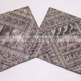 Chocolate Ethnic Cushion Covers Old Zari India Style Room Decor Pillow Cases thumbnail-1