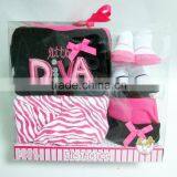 New Born Baby 5pcs Pvc Gift Set Baby Products Summer Dress Kids Clothes thumbnail-2