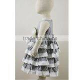 Wholesale Boutique Clothing Stripe Ruffle Lace Girl Tutu Dress thumbnail-3