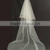 V13 Fashional Beaded-edged Wedding Bridal Veil thumbnail-1