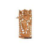 Hand Carved Wooden Lord Krishna Figure Indian Art thumbnail-1