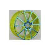 Green / Red Painting 17 / 15 Inch Alloy Wheels 15x6.5 17x7 5 Hole thumbnail-1