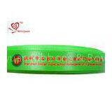 1cm Personalized Memorial Ribbons for Name And Logo , Green Printed Satin Ribbon thumbnail-1