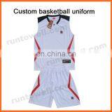 2013 Runtowell dry fit basketball uniforms / wholesale reversible basketball uniforms / youth basketball uniforms reversible
