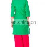 100% Cotton Made Round Neck With Intricate Embroidery at Front Kurti for Woman thumbnail-2