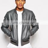 Nappa bomber leather jacket for men 100% Leather Grey
