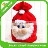 2016 hot sale cheap christmas fabric gift drawstring bags wholesale