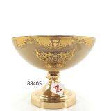 Yellow Glass Fruit Bowl With Floral in China thumbnail-3