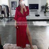Hot Selling Sexy Dress Woman Clothing Latest Design Long Sleeve Long Dresses thumbnail-2