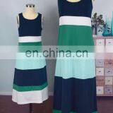 2019 New Style Mom And Girl Stripes Color Block Mother Daughter Matching Dress (this Link for KIDS) thumbnail-6