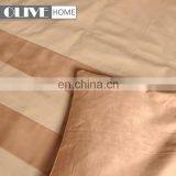 Wholesale Gold Luxury Striped 100% Cotton Percale Quilted Bed Set Bedding Bed Sheet Sets thumbnail-6