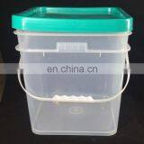 4-галлонная квадратная пластиковая ведро пищевого качества с ручкой и крышкой thumbnail-3