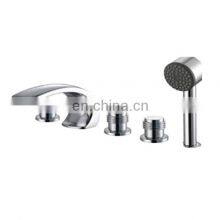 5 Hole Bathtub Faucet Mixers Taps and Shower Waterfall Basin Faucet thumbnail-1
