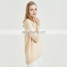 Women Honeycomb Knit Crew Neck Cashmere Wool Plus Size Sweater thumbnail-5