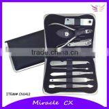 Black Zipper Pouch Stainless Steel Beauty Manicure