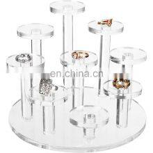 Clear Acrylic Watch Ring Organizer Display Dresser Top Jewelry Stand