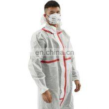 Disposable Protecting Coverall With Taped 65gsm Laboratory Protective Jumpsuit thumbnail-3