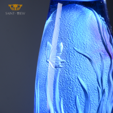 Manufacturer H20cm H14cm Crystal Inside Matt Carving Design Original Incense Burner Set thumbnail-5