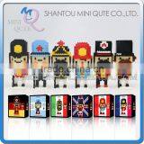 Mini Qute Kawaii CLK Nutcracker Doll Diamond Plastic Building Blocks Bricks Anime Cartoon Model Educational Toy