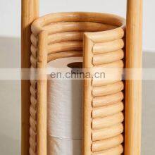 Hot Sale Rattan Toilet Paper Storage Stand Roll Paper Holder Woven Natural Vietnam Cheap Wholesale thumbnail-4