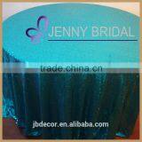 SQN#9 Oriental Blue Turquoise Polyester Sequin Wholesale Tablecloth thumbnail-1