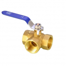 Brass Three Way Threaded Ball Valve NPT OEM Customizable High Pressure Water Pipe 3 Way Brass Copper Ball Valve WOG thumbnail-5