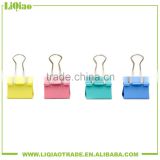 Color binder clips for office with transparent plastic box