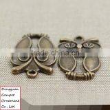 Wholesale Diy Zinc Alloy Jewelry Ancient Bronze Large Owl Pendant thumbnail-1