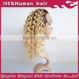 Heavy Density Ombre Kinky Wigs Full Lace Wig Remy Virgin Malaysian Kinky Curly Full Lace Wigs thumbnail-1